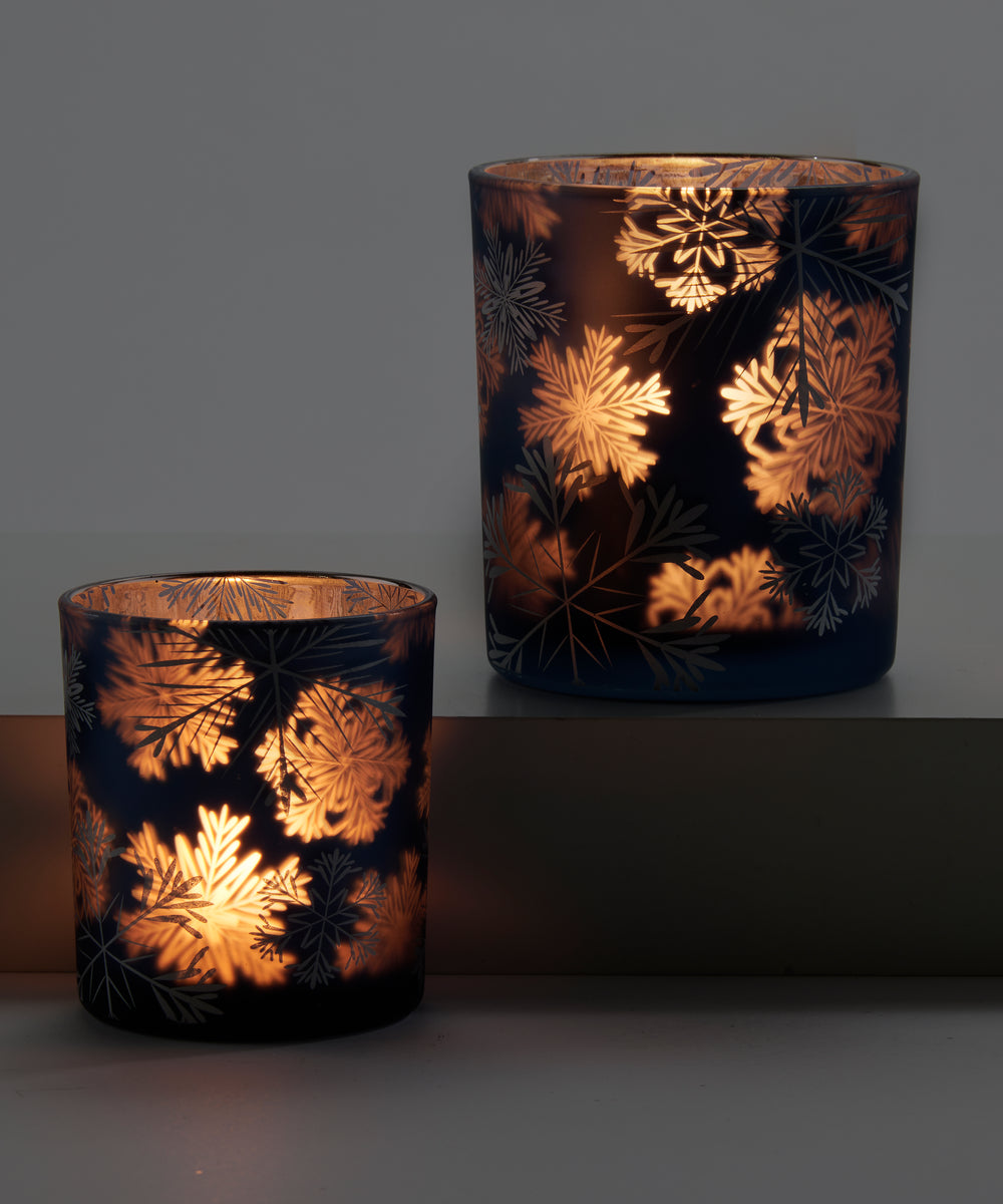 Boxed Glass Snowflake Tealight Candle Cups 3 Set Gift Item in Florence, OR  - FLORENCE IN BLOOM