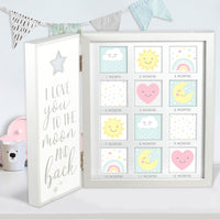 LOVE YOU TO THE MOON Collage Baby Frame (CLEARANCE)