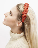 Faux Leather Scrunchie Headband