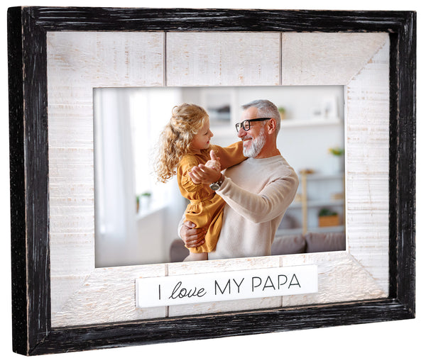 I LOVE MY PAPA Rustic Wood Frame