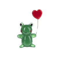 Miniature Glass Figurine with Heart Balloon