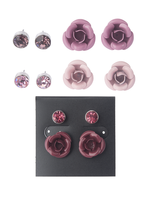 Sweetheart Flower Earring Set