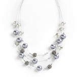 Tri-Strand Beaded Necklace w/ Extender
