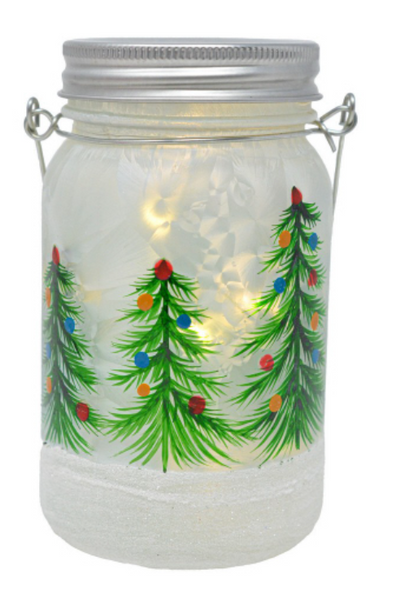 Frosted Winter Mason Jars Candleholders or Vases set of 2 Christmas Décor  Frosted Mason Jars Unique Christmas Wedding Décor Gift. 