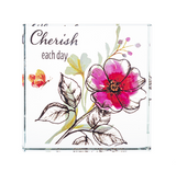 Beveled Glass Block - Florals